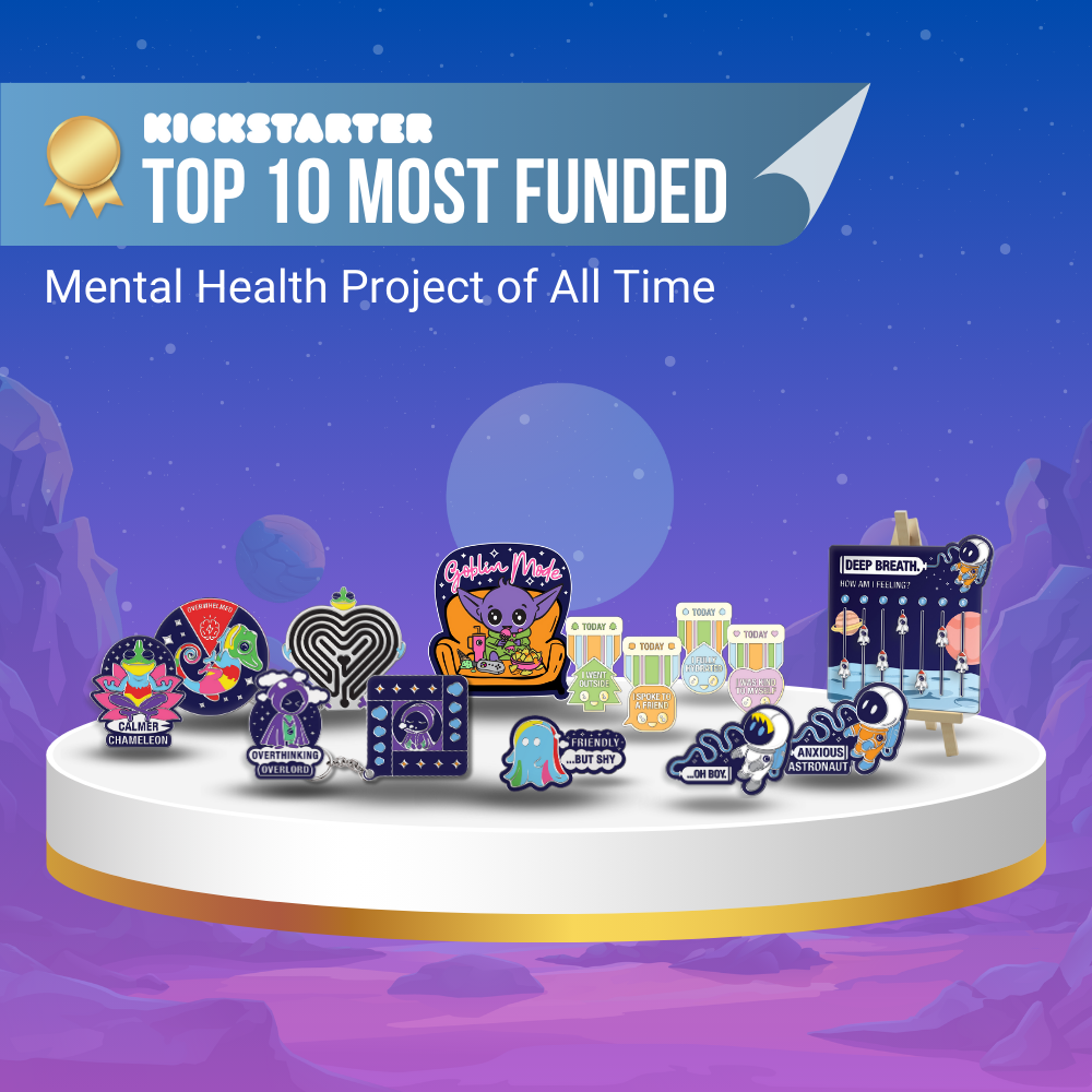 The Full Mental Health Pins and Keychain Set of 14 (Save $30)