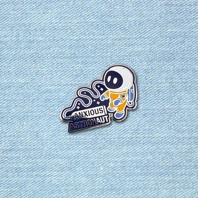 Anxious Astronaut Enamel Pin